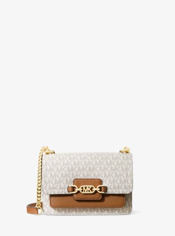 Damske Spojková Taška Michael Kors Heather Extra-Small Logo Hnedožltý Hnede - Kabelky Michael Kors Obchod | WCPAR-5208